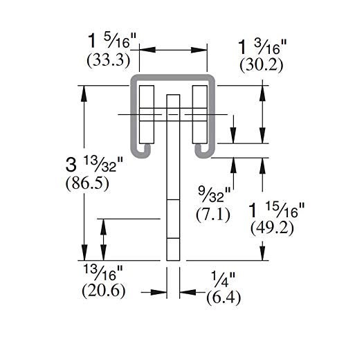 Hi Flame 4 Wheel Trolley Assembly, Four Bearing Trolley Assembly for Taller Strut Channel or All 1-5/8"" Channel (Pack of 4) - Image 3